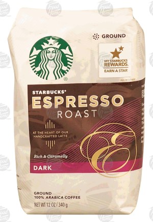 Starbucks Espresso Roast dark roast ground coffee, 100% arabica coffee 12 ounce