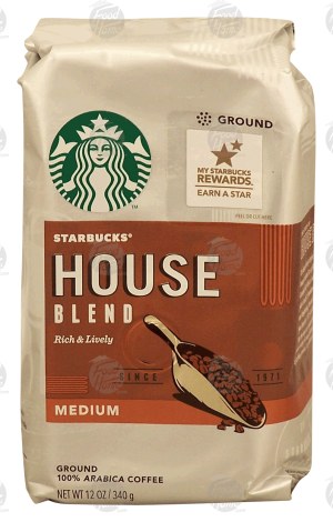 Starbucks House Blend rich & lively, medium roast ground coffee, 100% arabica coffee 12 ounce