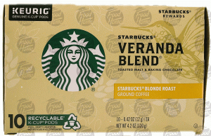 Keurig Starbucks veranda blend, blonde, 10 k-cups 4.4 ounce