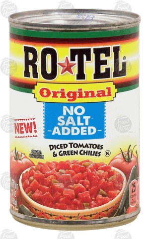 Ro*tel original diced tomatoes & green chilies, no salt added 10 ounce