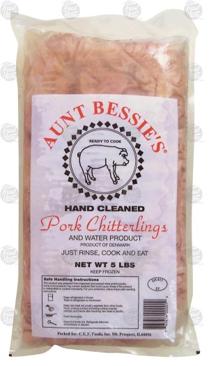 Aunt Bessie's hand cleaned pork chitterlings 5 pound
