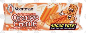 Voortman orange creme wafers, sugar free 9 ounce