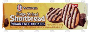 Voortman fudge striped shortbread cookies, sugar free 11.3 ounce