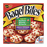 Ore-Ida Bagel Bites cheese & pepperoni, 9 mini bagels 7 ounce