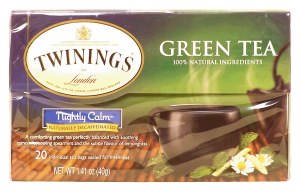 Twinings Of London Nightly Calm green tea, caffeine free, 20-tea bags 1.41 ounce