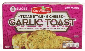 Our Family Texas Style garlic toast, 5 cheese, 8-slices 14 ounce