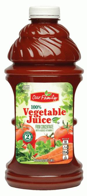 Our Family vegetable 100% juice from concentrate 64 fluid ounce