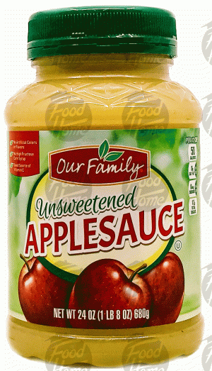 Our Family unsweetened applesauce 24 ounce