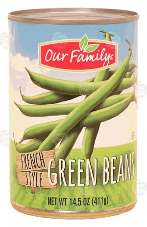 Our Family green beans, french style 14.5 ounce