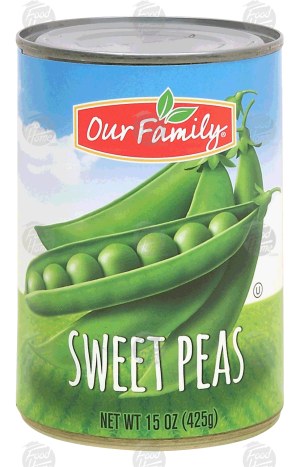 Our Family sweet peas 15 ounce