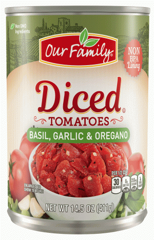 Our Family Italian Blend diced tomatoes 14.5 ounce