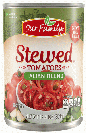 Our Family Italian Blend stewed tomatoes 14.5 ounce