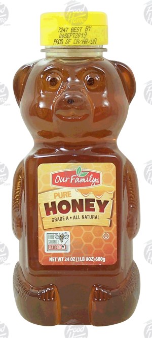 Our Family honey, pure 24 ounce