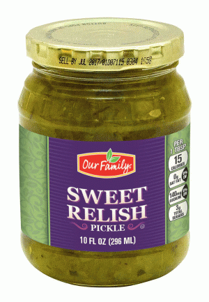 Our Family sweet relish pickle 10 fluid ounce