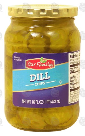 Our Family dill chips 16 fluid ounce