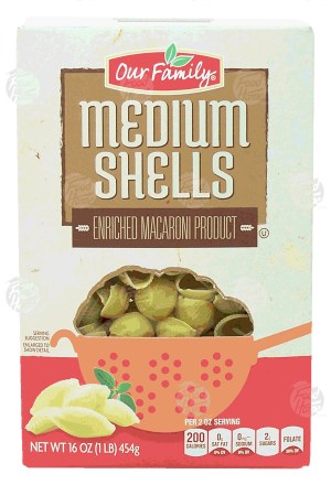 Our Family medium shells dry pasta 16 ounce