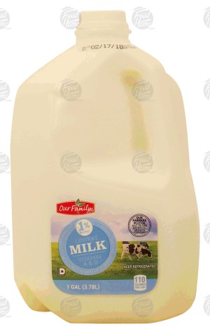 Our Family milk, 1% lowfat 1 gallon