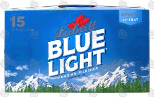Labatt Blue light canadian pilsener beer, 12-fl. oz. cans 15 pack