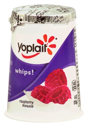 Yoplait Whips! raspberry mousse lowfat yogurt mousse 4 ounce