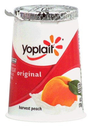Yoplait Original lowfat yogurt, harvest peach, 99% fat free 6 ounce