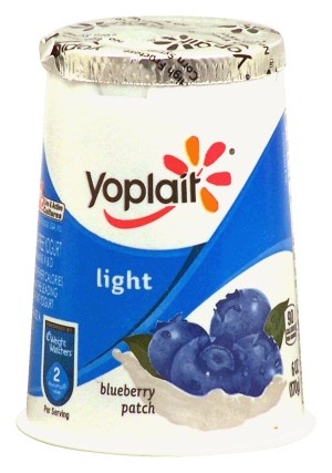 Yoplait Light blueberry patch fat free yogurt 6 ounce