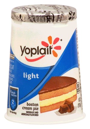 Yoplait Light boston cream pie fat free yogurt 6 ounce
