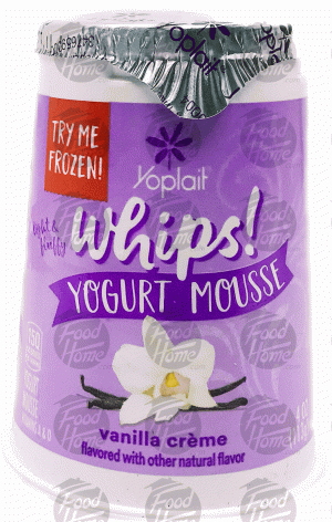 Yoplait Yogurt Mousse vanilla creme yogurt, cup 4 ounce