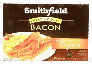 Smithfield Hometown Original bacon, fully cooked, 15-slices 2.1 ounce