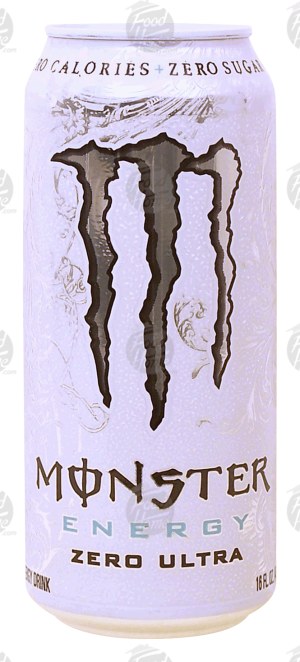 Monster Zero Ultra energy drink, carbonated 16 fluid ounce