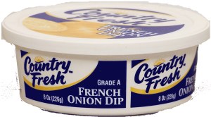 Country Fresh french onion dip made with sour cream 8 ounce