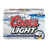 Coors Light Beer 12 Oz Cans 24 pack