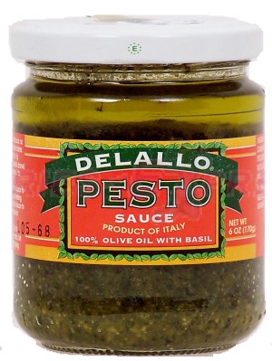 Delallo pesto sauce, 100% olive oil with basil 6 ounce