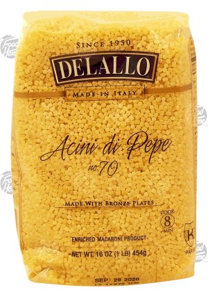 Delallo acini di pepe no.70 enriched macaroni product 16 ounce