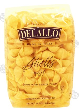Delallo shellss no 91, enriched macaroni product 16 ounce