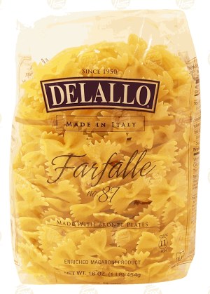 Delallo farfalle no. 87 dry pasta 16 ounce