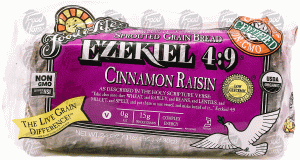 Food For Life Ezekiel 4:9 cinnamon raisin, sprouted 100% whole grain bread 24 ounce