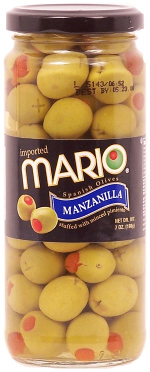 Mario spanish olives stuffed with minced pimiento manzanilla 7 ounce