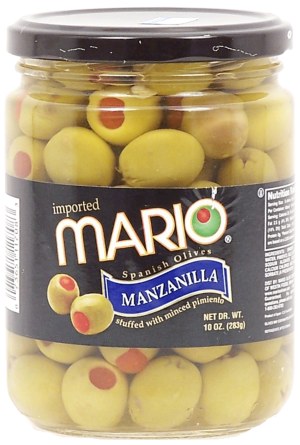 Mario spanish manzanilla olives stuffed with minced pimiento 10 ounce