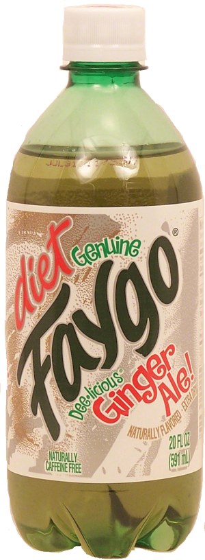 Faygo diet ginger ale, extra dry, caffeine free 20 ounce