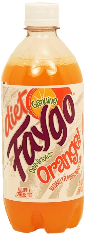 Faygo diet orange soda, caffeine free 20 ounce