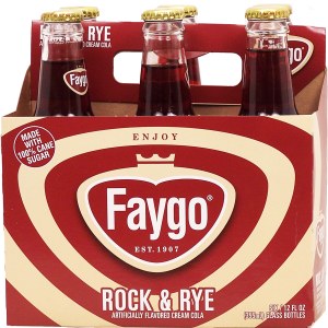 Faygo Rock & Rye flavored cream cola soda, made with 100% cane sugar, 12-fl. oz. 6 pack