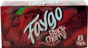 Faygo black cherry flavored soda, 12-fl. oz. cans 8 pack