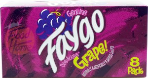 Faygo Dee-licious Grape! flavored carbonated soda, caffeine free, 12-fl. oz. cans 8 pack