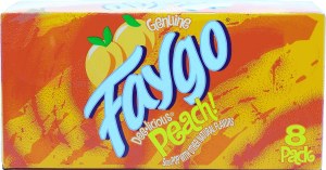 Faygo Dee-licious Peach! flavor soda pop, 12-fluid ounce cans 8 pack