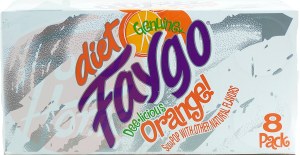 Faygo Dee-licious diet Orange! flavor soda pop, 12-fluid ounce cans 8 pack