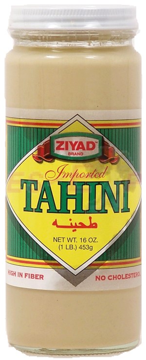 Ziyad Imported tahini ingredients: 100% crushed seasame seeds 16 ounce