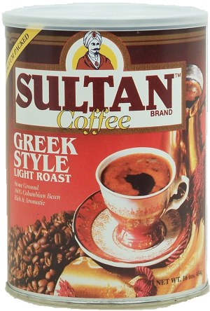 Sultan greek style light roast coffee, ground 14 ounce