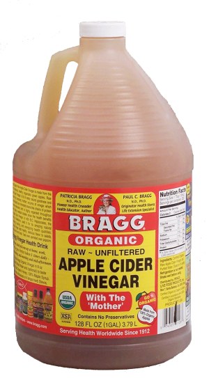 Bragg organic, raw, unfiltered apple cider vinegar 1 gallon