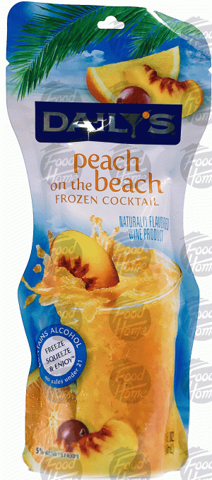 Daily's peach on the beach frozen cocktail mix, freezable bag 10 fluid ounce