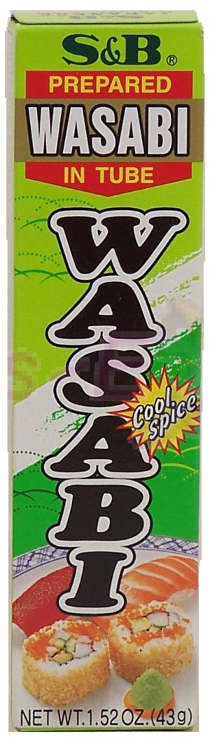 S & B prepared wasabi in tube ready to use 1.52 ounce